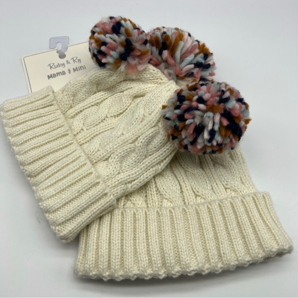 Ruby and Ry mommy and me hat set